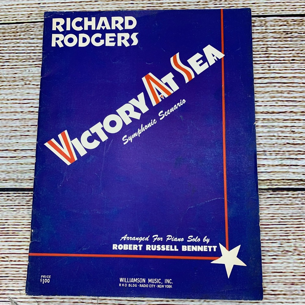 Richard Rodgers Victory At Sea‎ Symphonic Scenario Arranged For Piano Music Book